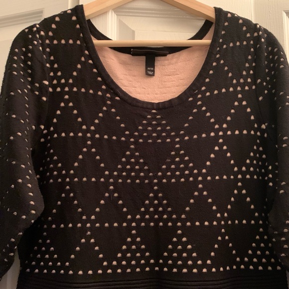 Classic black and flesh coloured cut out dress - Picture 2 of 4